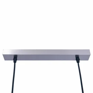 New Näve Suspension Maron, quatre lampes, tissu, brun/doré