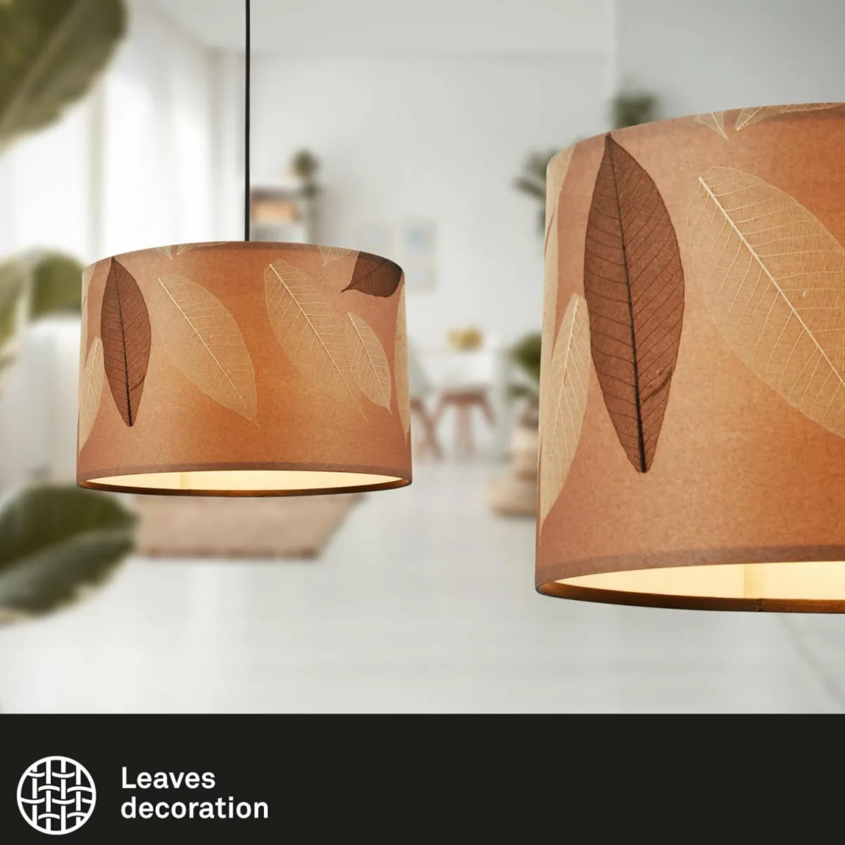 suspension_mata___lampes_marron_tissu_e_3.webp Shop Briloner Suspension Mata à 3 lampes, marron, tissu, E27