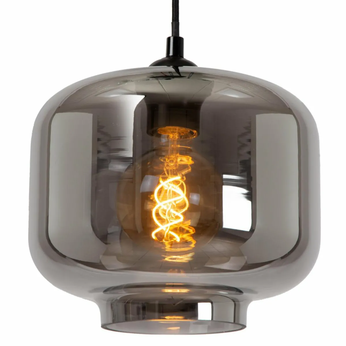 suspension_mdine_gris_fum_angulaire_verre__lampes_e_1.webp Shop Lucide Suspension Médine, gris fumé, angulaire, verre, 3 lampes, E27