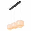 Discount Lucide Suspension Médine, opale, angulaire, verre, 3 lampes, E27