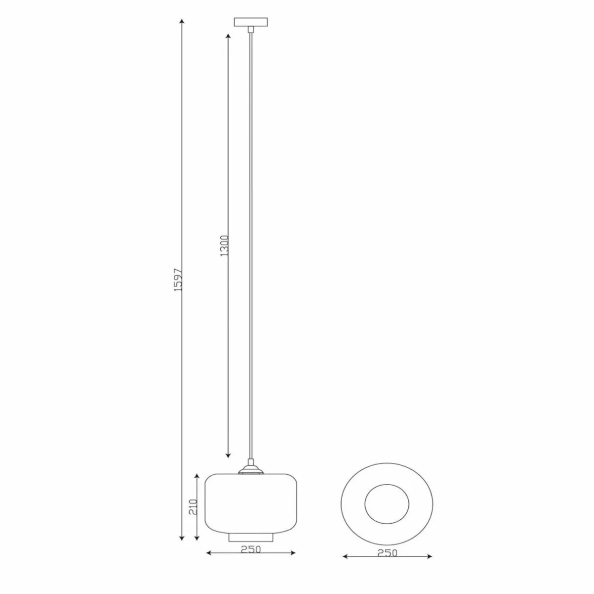 suspension_medine_opale___cm_verre__lampe_1.webp Cheap Lucide Suspension Medine, opale, Ø 25 cm, verre, 1 lampe