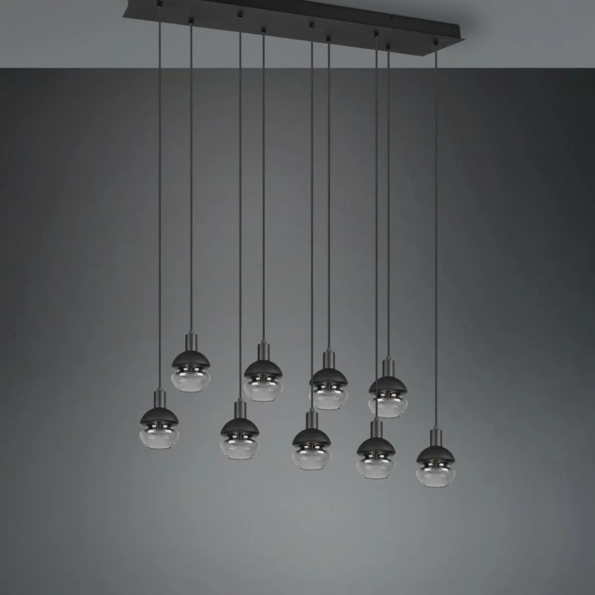 suspension_mela_angulaire___lampes_noire_5.webp Flash Sale Trio Lighting Suspension Mela, angulaire, à 9 lampes, noire