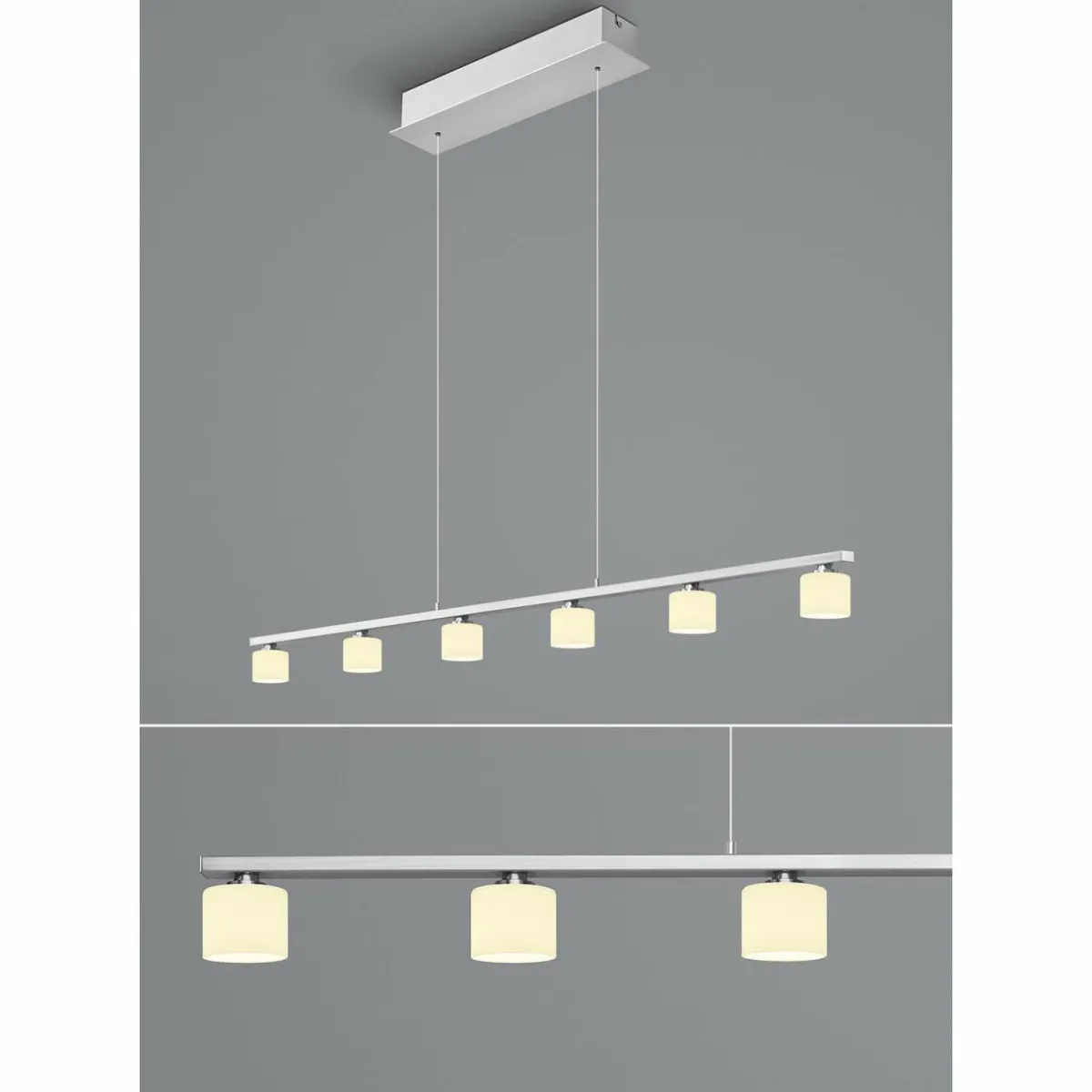 suspension_mila_nickelverre_opale___lampes_1.webp Best Sale HELL Suspension Mila, nickel/verre opale, à 6 lampes