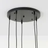 Discount Holländer Suspension Milano, 5 abat-jour en verre fumé