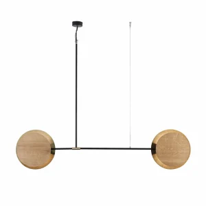 Discount Nowodvorski Lighting Suspension Minimal en chêne à 2 lampes