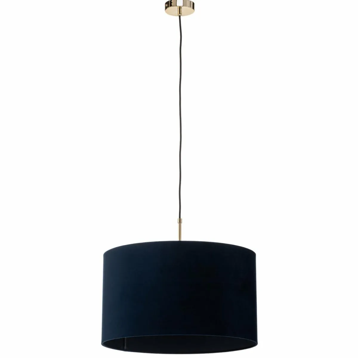 suspension_monaco_avec_abatjour_velours_bleu_1.webp Online Domiluce Suspension Monaco avec abat-jour velours bleu