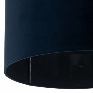 Online Domiluce Suspension Monaco avec abat-jour velours bleu