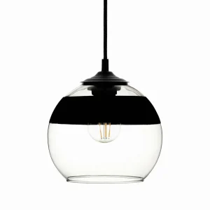 New Solbika Lighting Suspension Monochrome Flash clair/noir Ø 20cm