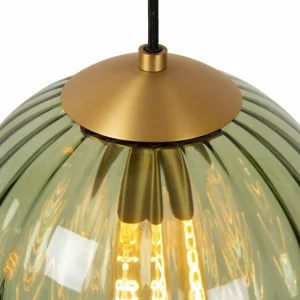 Best Lucide Suspension Monsaraz, vert, Ø 25 cm, verre, à 1 lampe
