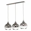Store Eko-Light Suspension Monte, à 3 lampes, poutre, argentée