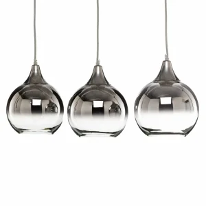 Store Eko-Light Suspension Monte, à 3 lampes, poutre, argentée