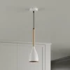 Clearance Luminex Suspension Muza à 1 lampe, blanche/dorée