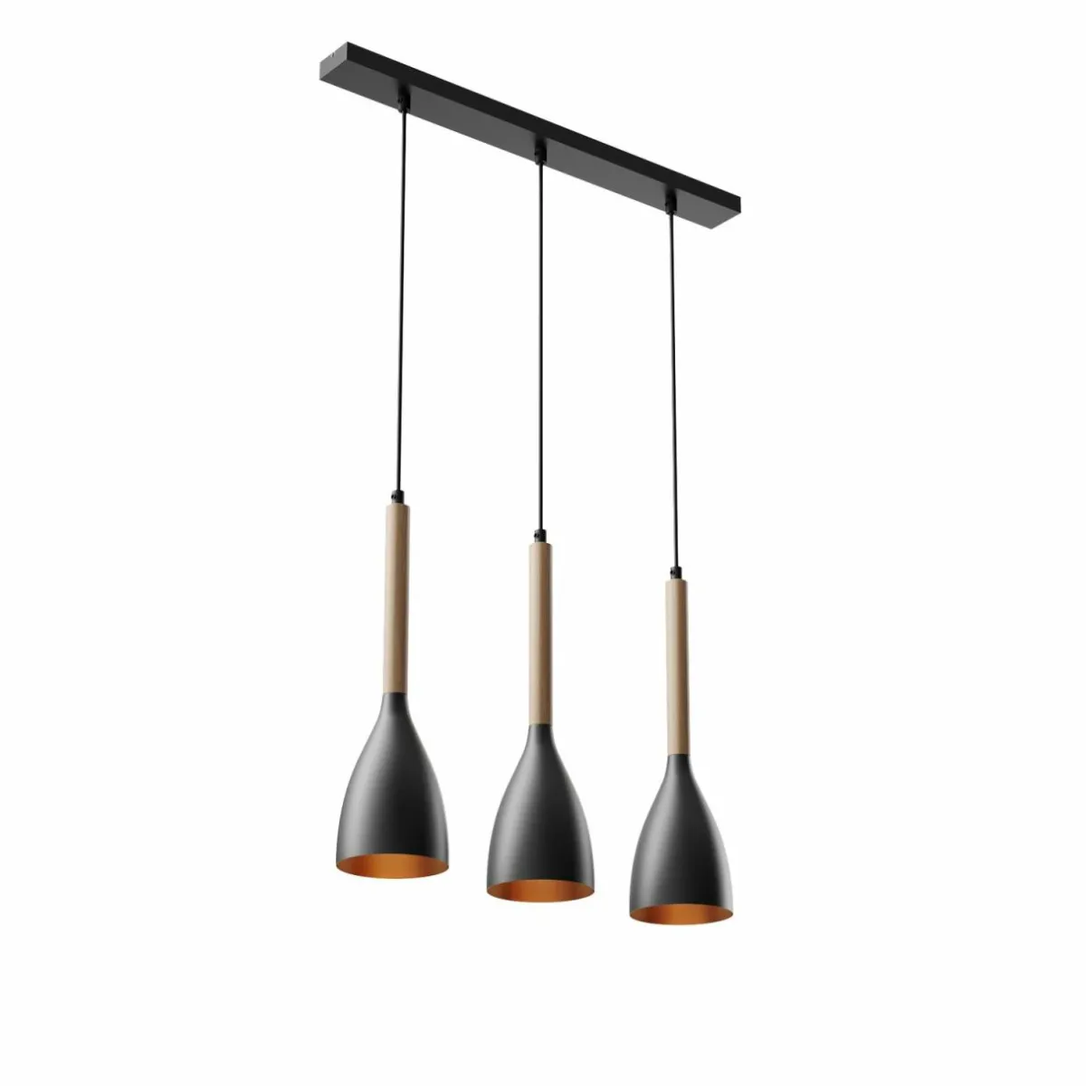 suspension_muza___lampes_noiredore_3.webp Online Luminex Suspension Muza à 3 lampes, noire/dorée