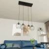Fashion EMIBIG LIGHTING Suspension Nando, 4 lampes, 70 cm, noir, métal, E27