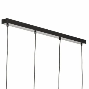 Clearance Luminex Suspension Nanu longue à quatre lampes noire