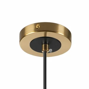 Outlet Lamkur Lighting Suspension Natalia, 1 lampe, verre, or