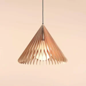 Discount ALDEX Suspension Nature Sun verre XL, cône pointu, Ø 48 cm, bois