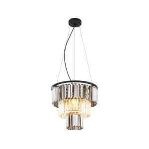 Cheap Globo Suspension Naxis, gris fumé/clair, Ø 40 cm, cristal