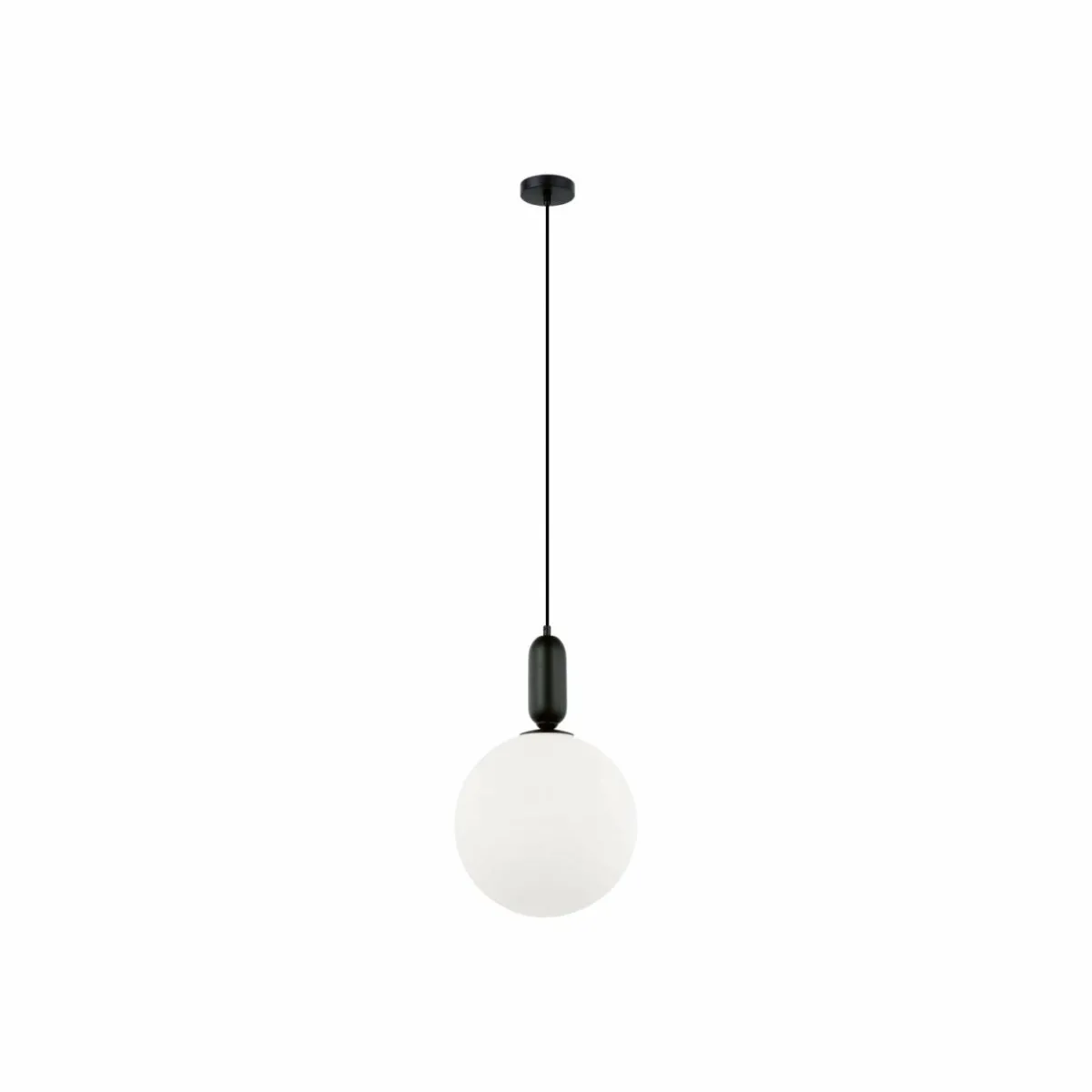 suspension_neptune_avec_abatjour_en_verre_noire_0.webp Sale Viokef Suspension Neptune avec abat-jour en verre, noire