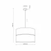 Discount TK Lighting Suspension Nicol, noir/imitation bois, Ø 38 cm, à 1 lampe. 1 x E27