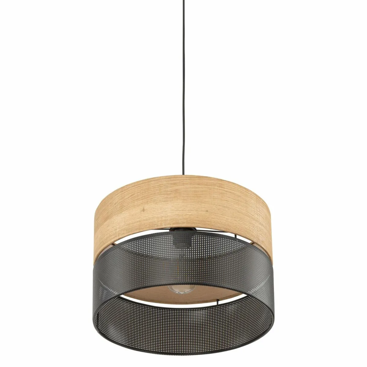 suspension_nicol_noirimitation_bois___cm___lampe__x_e_3.webp Discount TK Lighting Suspension Nicol, noir/imitation bois, Ø 38 cm, à 1 lampe. 1 x E27