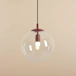 Best Sale ALDEX Suspension Nohr abat-jour verre, bordeaux/claire