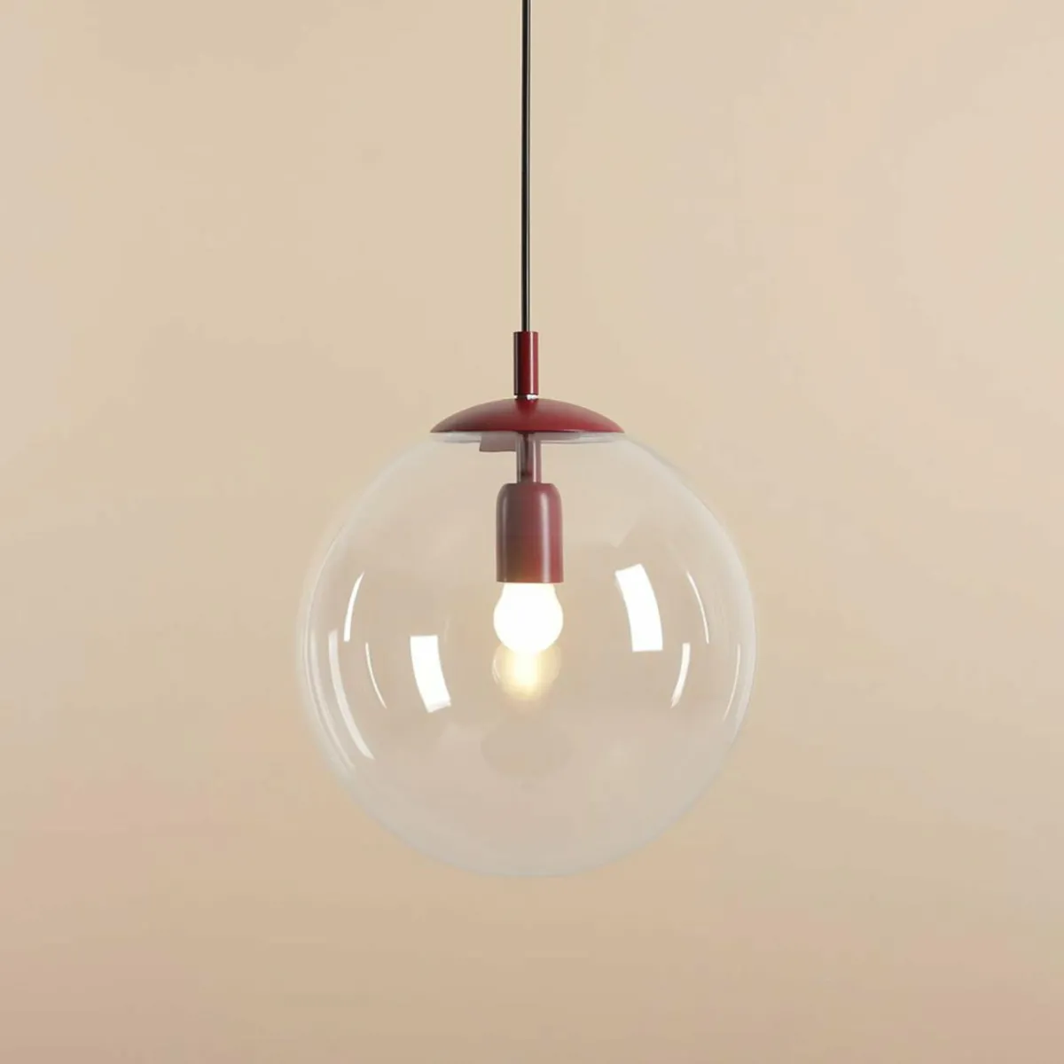 suspension_nohr_abatjour_verre_bordeauxclaire_0.webp Best Sale ALDEX Suspension Nohr abat-jour verre, bordeaux/claire