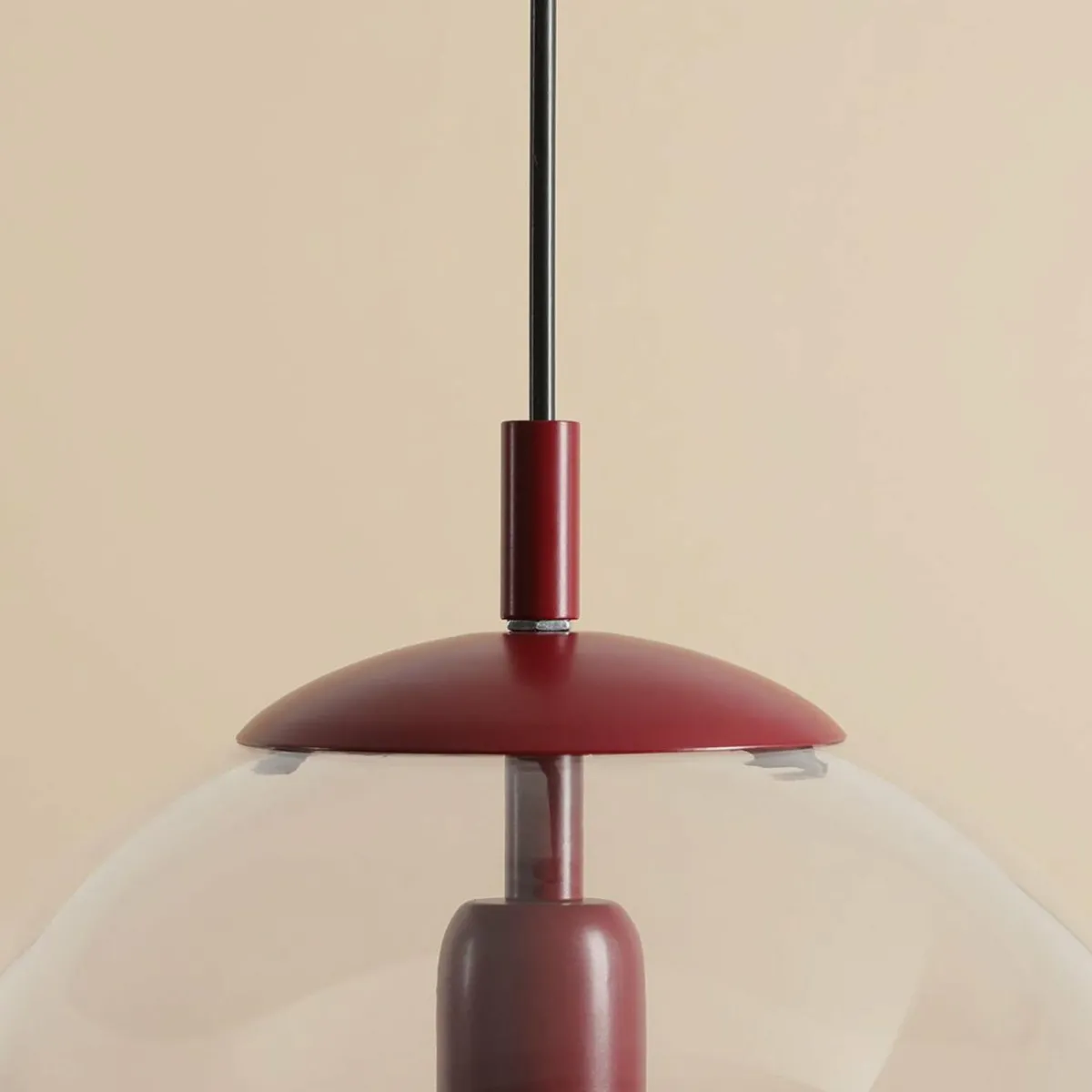 suspension_nohr_abatjour_verre_bordeauxclaire_1.webp Best Sale ALDEX Suspension Nohr abat-jour verre, bordeaux/claire