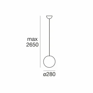 Online Linea Light Suspension Oh blanche 28 cm