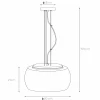 Clearance Lucide Suspension Olivia abat-jour verre fumé Ø 40 cm