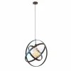 Shop Zijlstra Suspension Orbit à 3 anneaux et 1 lampe, noire