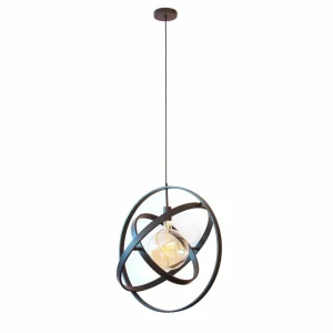 Shop Zijlstra Suspension Orbit à 3 anneaux et 1 lampe, noire