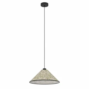 Hot EGLO Suspension Oxpark, Ø 42 cm, vert/blanc/noir, tissu