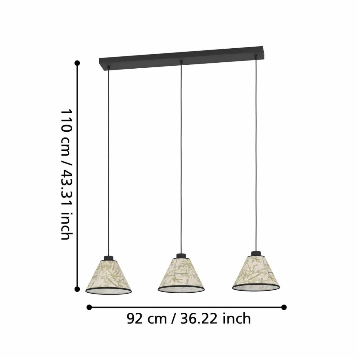 suspension_oxpark_longueur__cm_vertblancnoir__lampes_1.webp Sale EGLO Suspension Oxpark, longueur 92 cm, vert/blanc/noir, 3 lampes