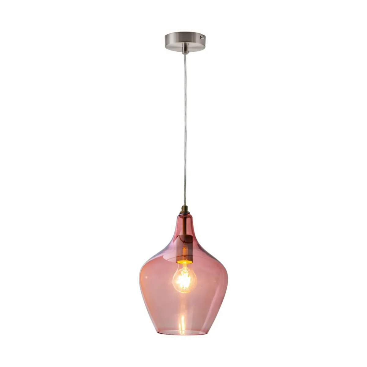 suspension_paso_en_verre___lampe_ros_0.webp Sale NOWA GmbH Suspension Paso en verre, à 1 lampe, rosé