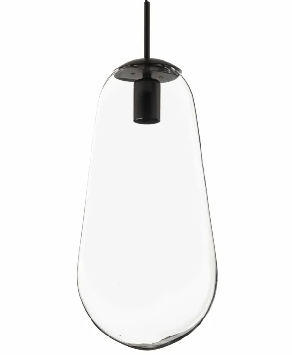 Outlet Nowodvorski Lighting Suspension Pear L avec abat-jour en verre, noir