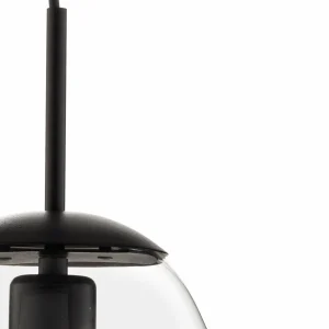 Outlet Nowodvorski Lighting Suspension Pear L avec abat-jour en verre, noir