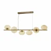 Flash Sale Searchlight Suspension Pebble à 6 lampes, laiton