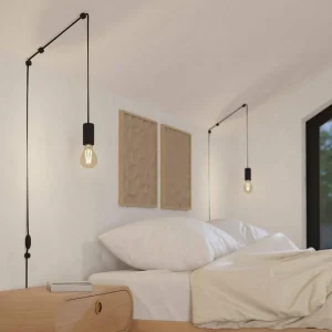 Best Sale EGLO Suspension Pinetina, saillie 40 cm, noir, connecteur