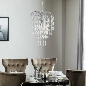 New ONLI Suspension Pioggia pluie de cristal Ø40 cm chromée