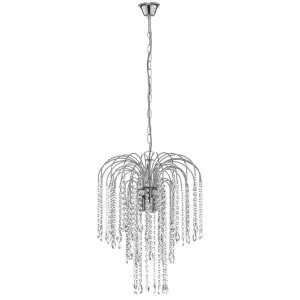 New ONLI Suspension Pioggia pluie de cristal Ø40 cm chromée