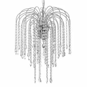 New ONLI Suspension Pioggia pluie de cristal Ø40 cm chromée