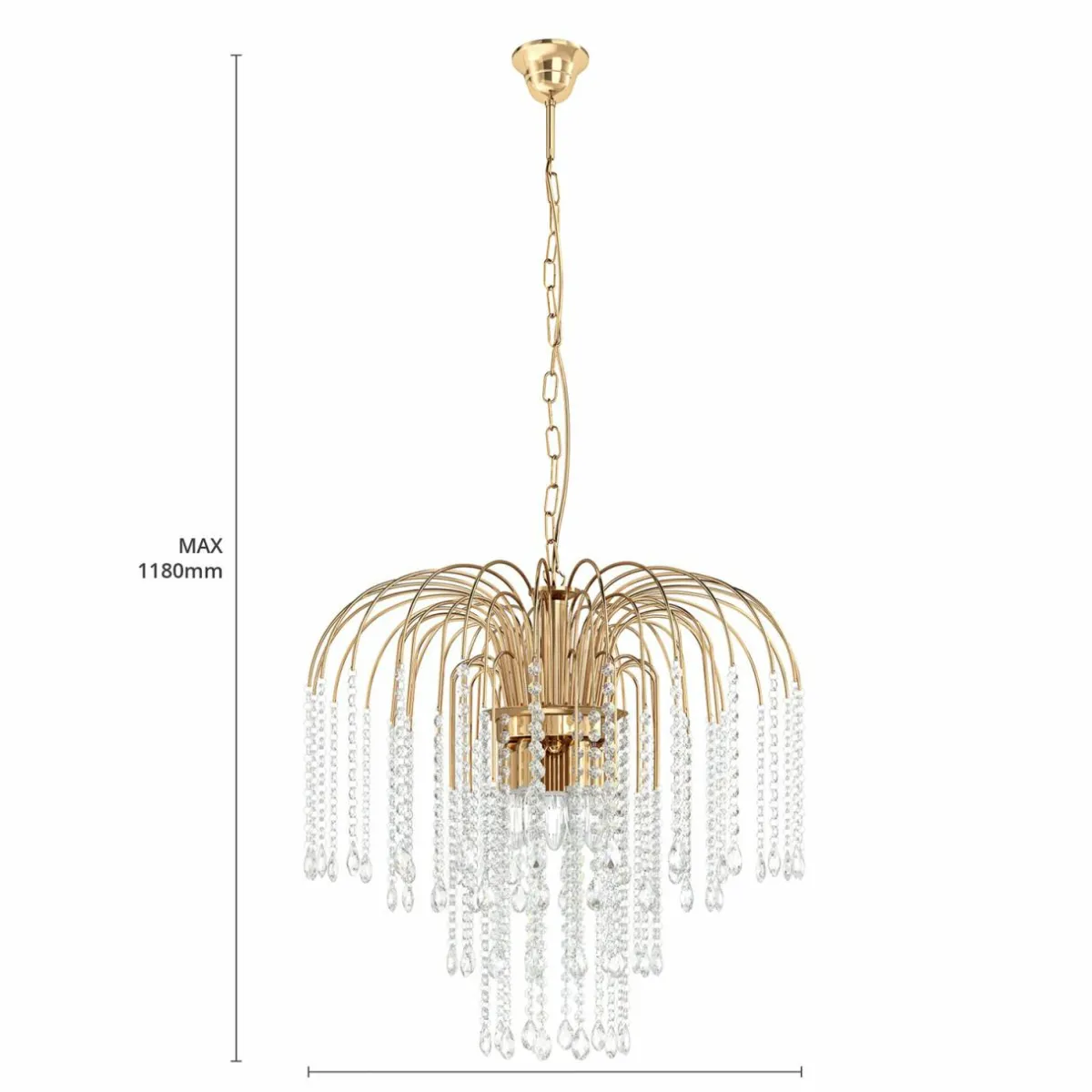 suspension_pioggia_pluie_de_cristal_cm_dore_2.webp Best Sale ONLI Suspension Pioggia pluie de cristal Ø50cm dorée