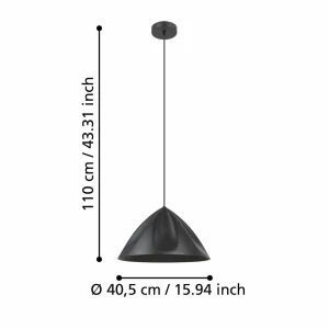 Flash Sale EGLO Suspension Podere, noir