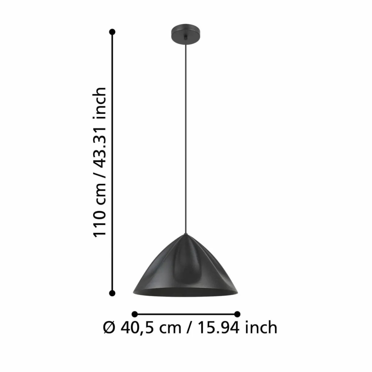 suspension_podere_noir_1.webp Flash Sale EGLO Suspension Podere, noir
