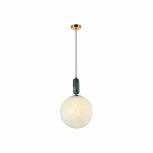 Flash Sale Viokef Suspension Polly avec abat-jour en verre et marbre Ø25cm
