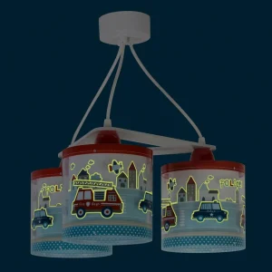 Fashion Dalber Suspension pour enfants Police, à 3 lampes