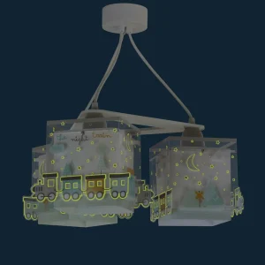 Clearance Dalber Suspension pour enfants The Night Train, 3 lampes