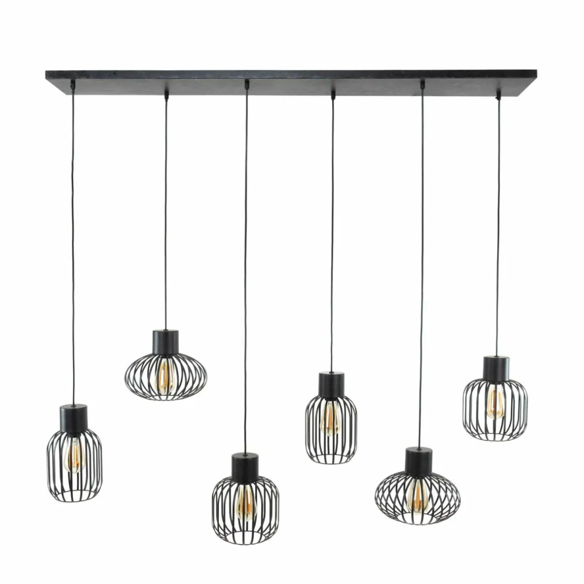 suspension_prison_en_mtal___lampes_anthracite_0.webp Discount Zijlstra Suspension Prison en métal, à 6 lampes, anthracite