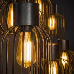 Discount Zijlstra Suspension Prison en métal, à 6 lampes, anthracite